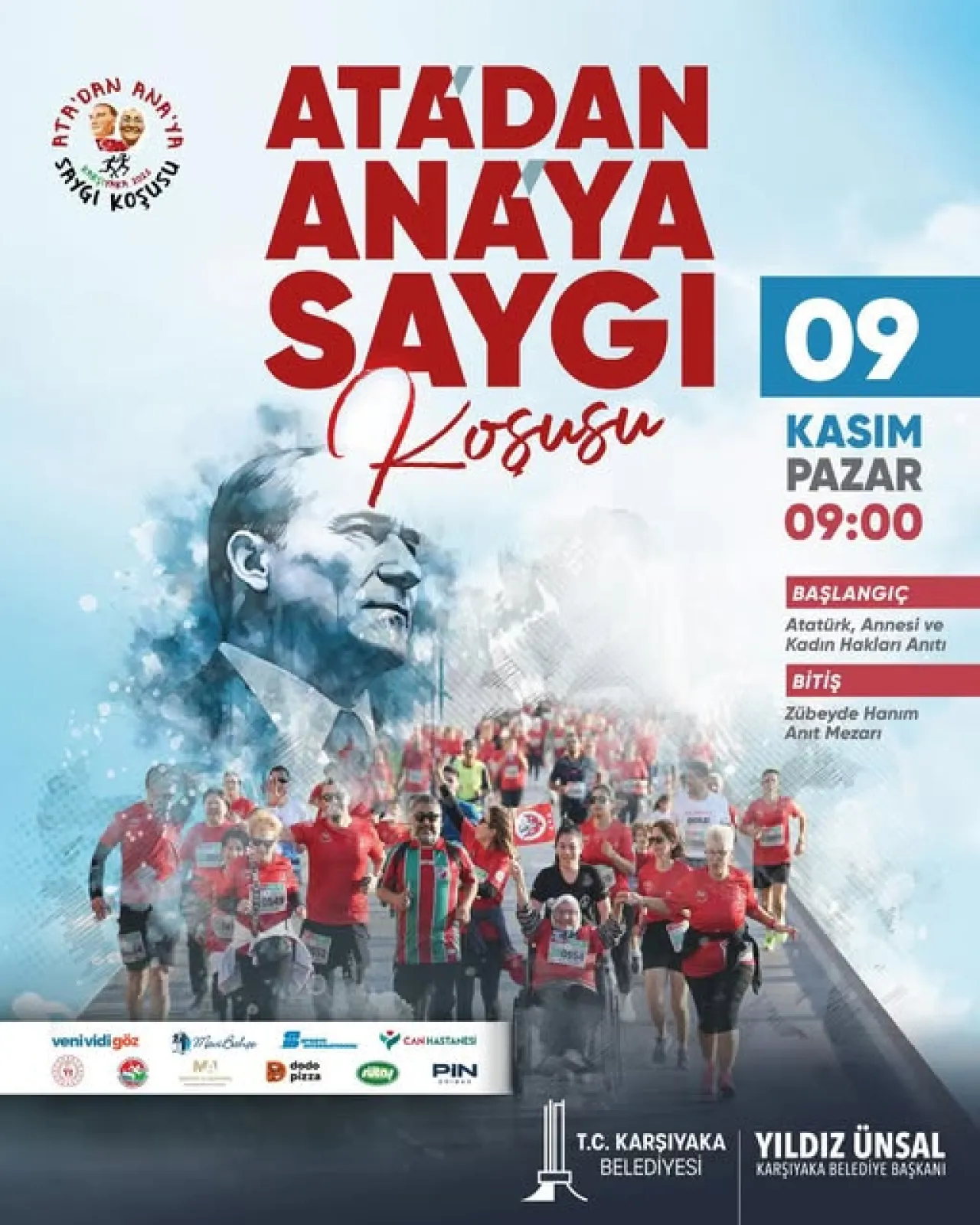 Karşıyaka, Atadan Ana'ya Saygı Koşusu ile Ata'sının İzinde
