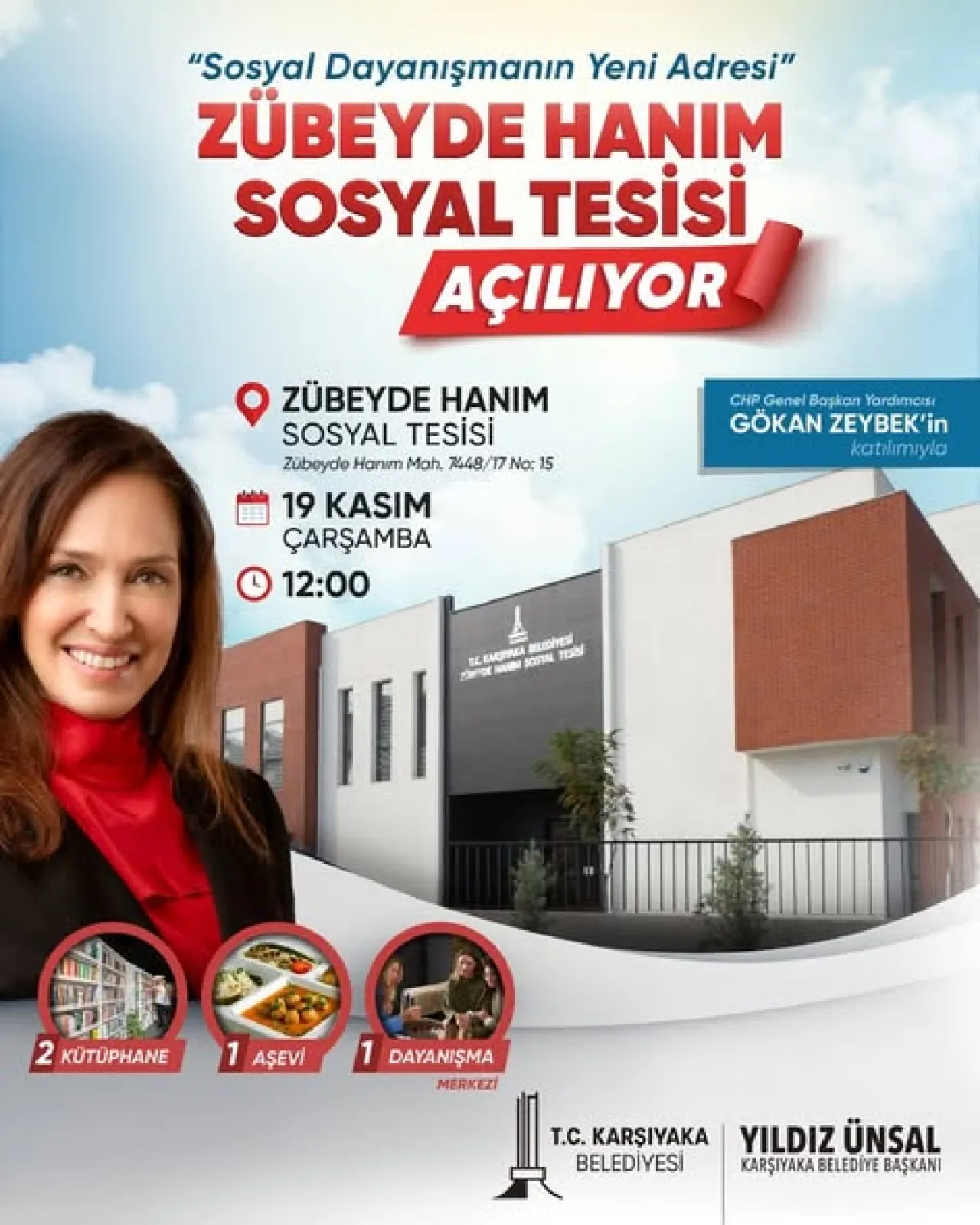 Karşıyaka'ya Yeni Sosyal Tesis: Zübeyde Hanım Sosyal Tesisi Açılıyor