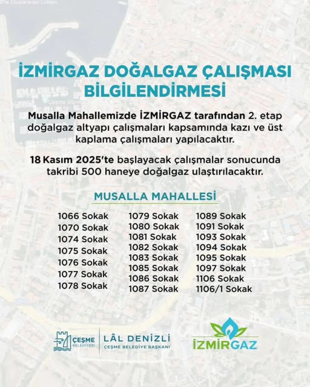 Çeşme Musalla Mahallesi'ne Doğalgaz Müjdesi