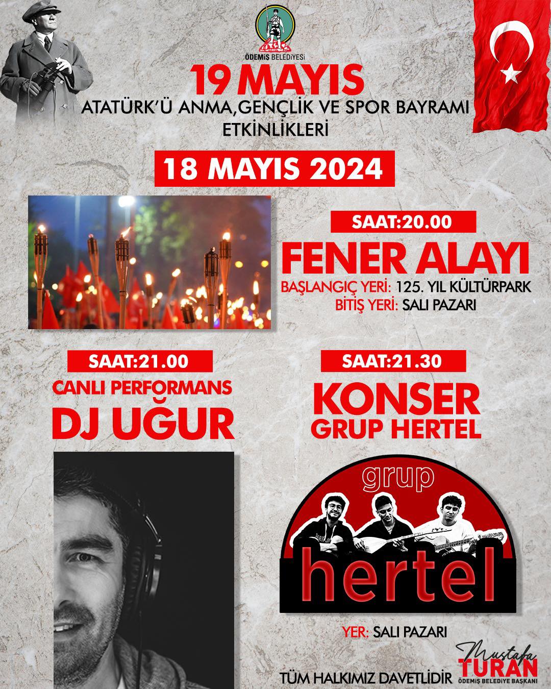 Ödemiş'te 19 Mayıs kutlamaları başlıyor