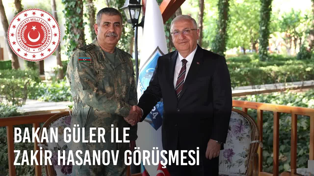 Millî Savunma Bakanı Yaşar Güler, Azerbaycan Savunma Bakanı Orgeneral Zakir Hasanov ile Buluştu