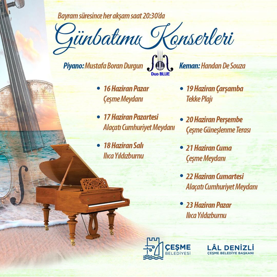 İzmir'de Bayram Boyunca Günbatımı Konserleri ile Müzik Ziyafeti