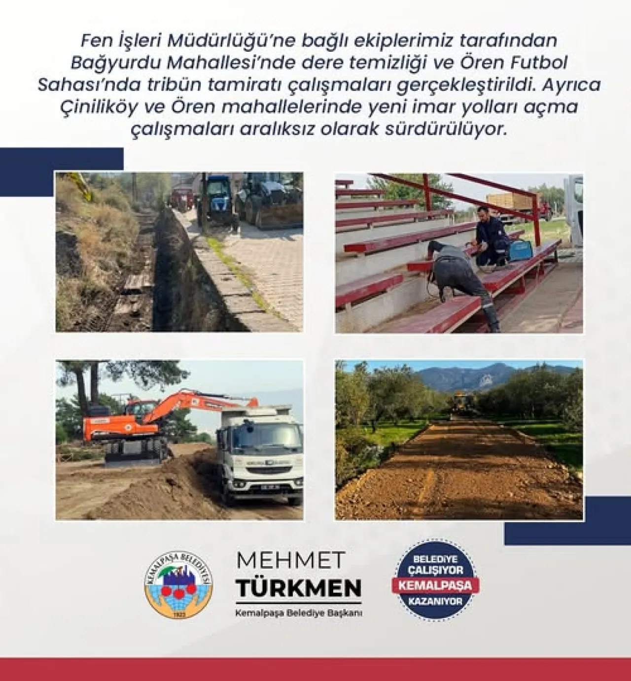 Kemalpaşa'da Altyapı ve Spor Alanı Çalışmaları Hız Kesmiyor